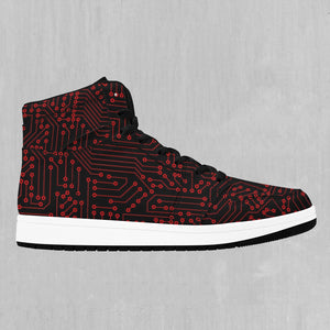 Red Cybernetic High Top Sneakers