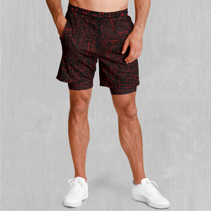 Red Cybernetic Men's 2 in 1 Shorts