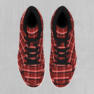 Red Plaid High Top Sneakers
