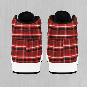 Red Plaid High Top Sneakers