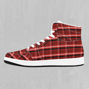 Red Plaid High Top Sneakers