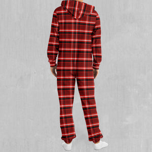 Red Plaid Jumpsuit