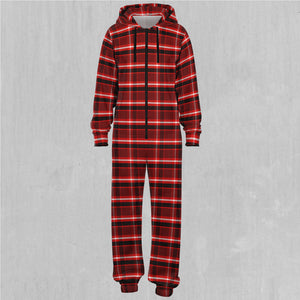 Red Plaid Jumpsuit