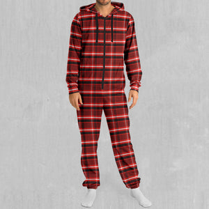 Red Plaid Jumpsuit