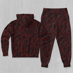 Red Topographic Tracksuit