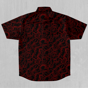 Red Topographic Button Down Shirt