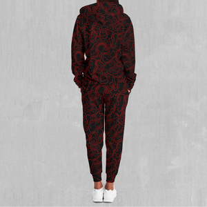 Red Topographic Tracksuit