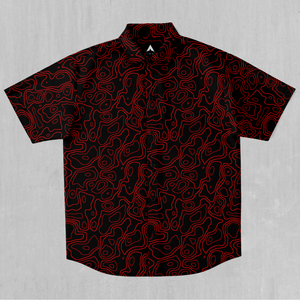 Red Topographic Button Down Shirt