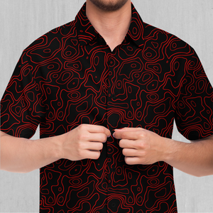 Red Topographic Button Down Shirt