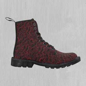 Red Topographic Women's Boots