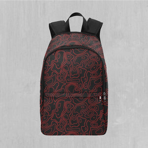 Red Topographic Adventure Backpack