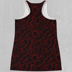 Red Topographic Women's Tank Top
