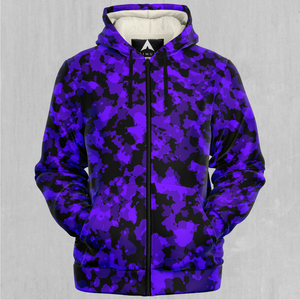 Royalty Purple Camo Sherpa Hoodie