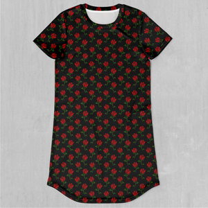 Roses T-Shirt Dress