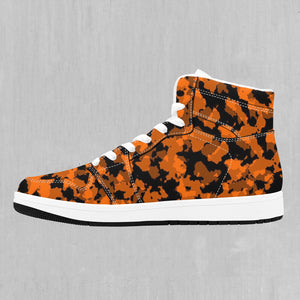 Savage Orange Camo High Top Sneakers