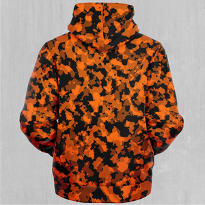 Savage Orange Camo Sherpa Hoodie