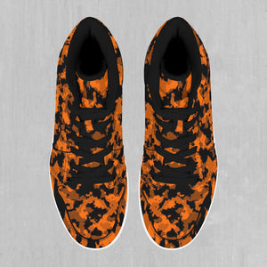 Savage Orange Camo High Top Sneakers