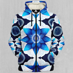 Delphinium Mandala Sherpa Hoodie