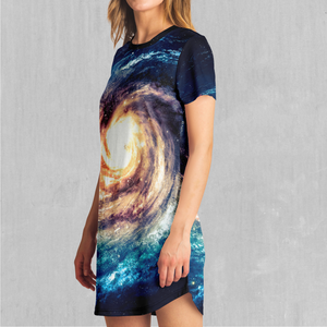 Spiral Galaxy T-Shirt Dress