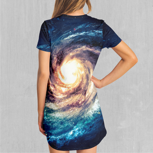 Spiral Galaxy T-Shirt Dress