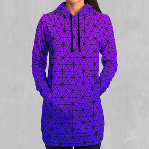 Star Net (Ultraviolet) Hoodie Dress