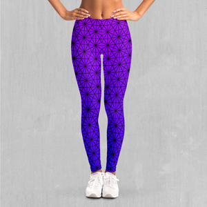 Star Net (Ultraviolet) Leggings - Azimuth Clothing