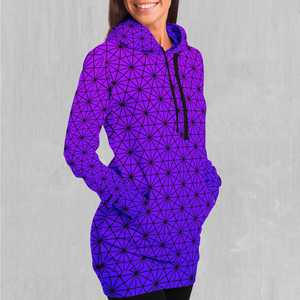 Star Net (Ultraviolet) Hoodie Dress