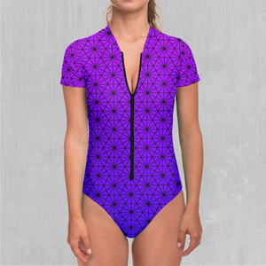 Star Net (Ultraviolet) Short Sleeve Bodysuit