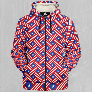 Stars and Stripes Sherpa Hoodie