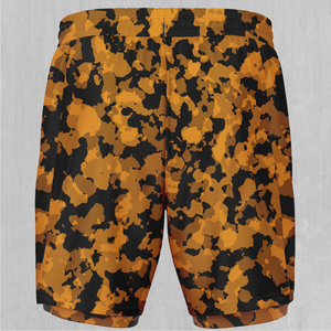 Stinger Yellow Camo Men's 2 in 1 Shorts