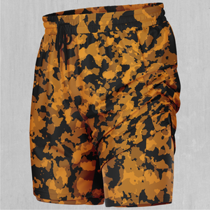 Stinger Yellow Camo Men's 2 in 1 Shorts
