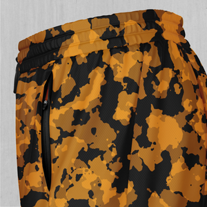 Stinger Yellow Camo Men's 2 in 1 Shorts