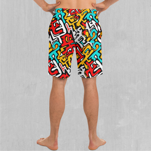 Street Graffiti Board Shorts