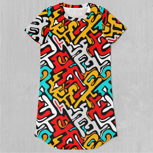Street Graffiti T-Shirt Dress