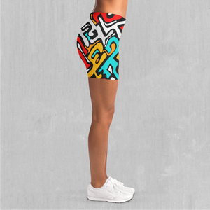 Street Graffiti Yoga Shorts