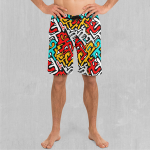Street Graffiti Board Shorts