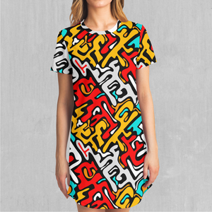 Street Graffiti T-Shirt Dress
