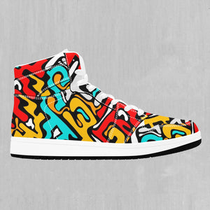 Street Graffiti High Top Sneakers