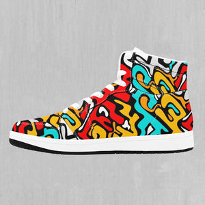 Street Graffiti High Top Sneakers