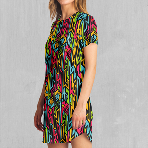 Street Jigsaw T-Shirt Dress