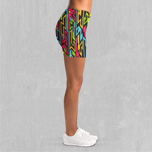 Street Jigsaw Yoga Shorts