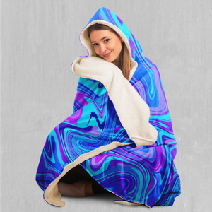 Vapor Drip Hooded Blanket - EDM Rave Clothing Festival Clothing Psychedelic Clothing