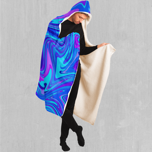 Vapor Drip Hooded Blanket - EDM Rave Clothing Festival Clothing Psychedelic Clothing