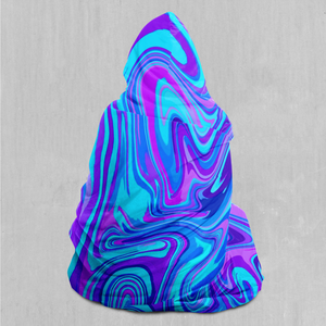 Vapor Drip Hooded Blanket - EDM Rave Clothing Festival Clothing Psychedelic Clothing