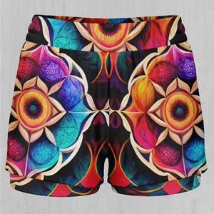 Blossoming Spectrum Women's 2-in-1 Shorts