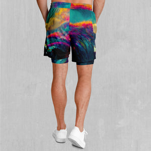 Mind-Bending Sea Men's 2 in 1 Shorts