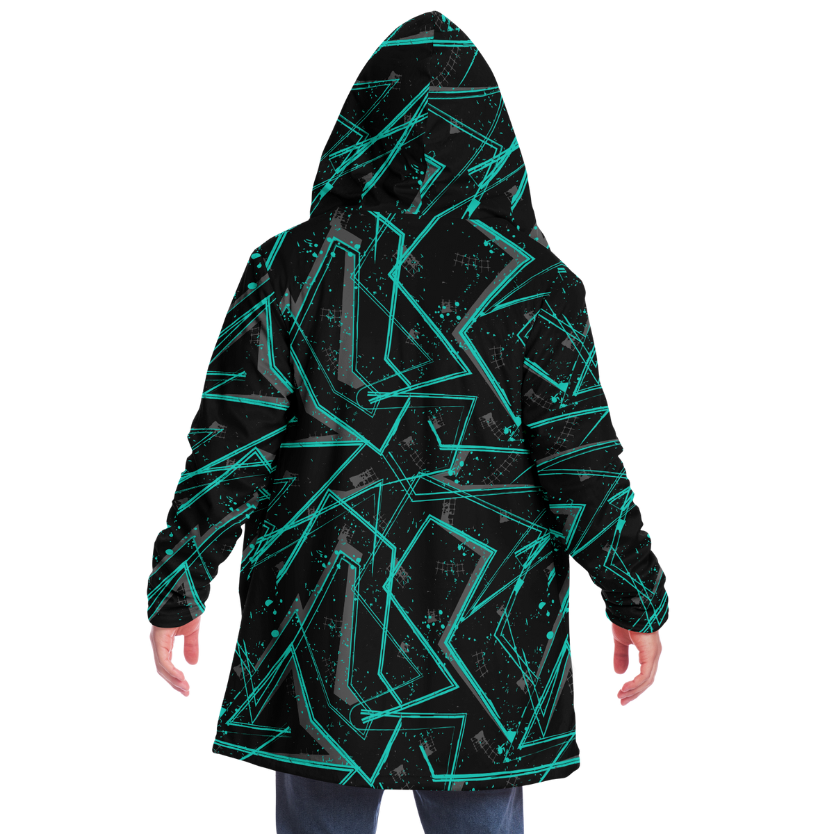 Electrostatic Cloak (Black Fur) - Festival Clothing, Rave Outfits, EDM Gear