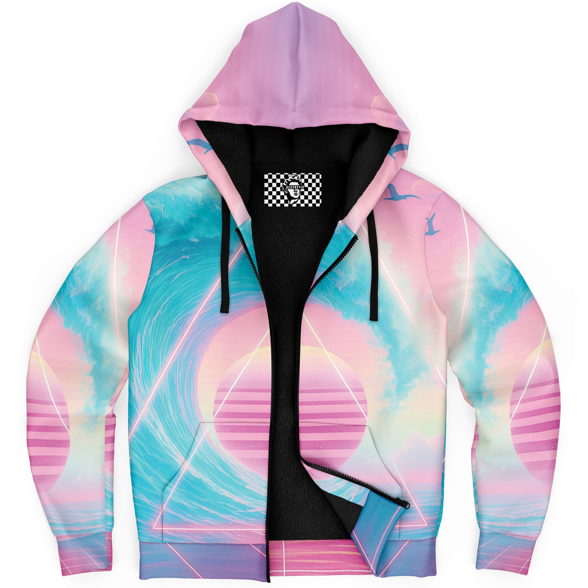 Grid Tide Sherpa Hoodie