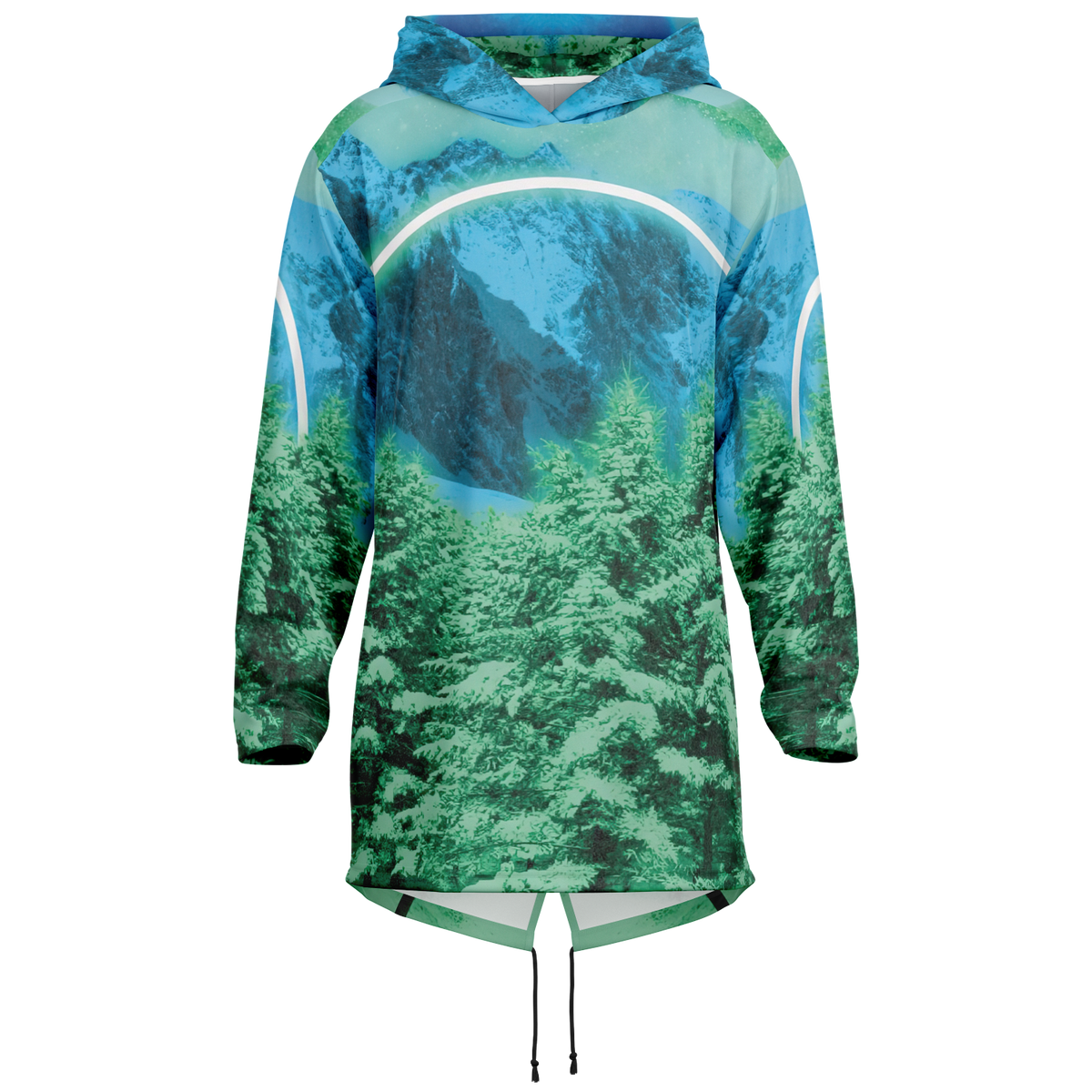 Minty Wonderland Longline Hoodie