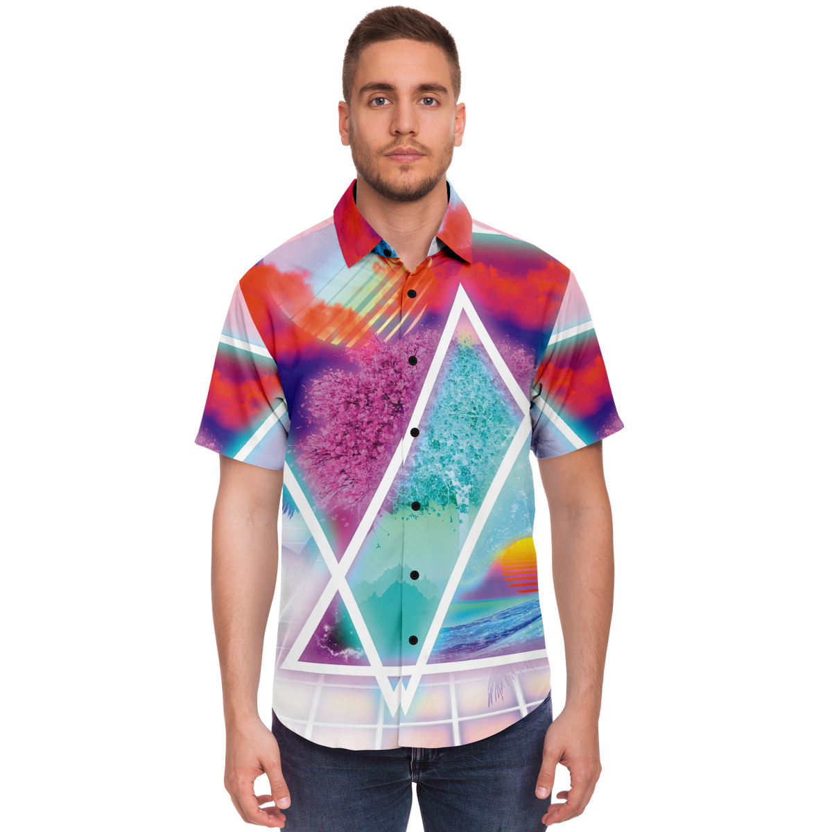 Dimensions Collide Button Down Shirt